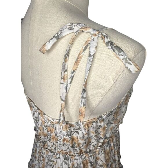 Anthropologie By the River Women’s Small Floral Smocked Midi Dress Cottage Boho - Picture 6 of 9